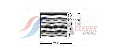 DNA6256 AVA Радіатор опалювача салону